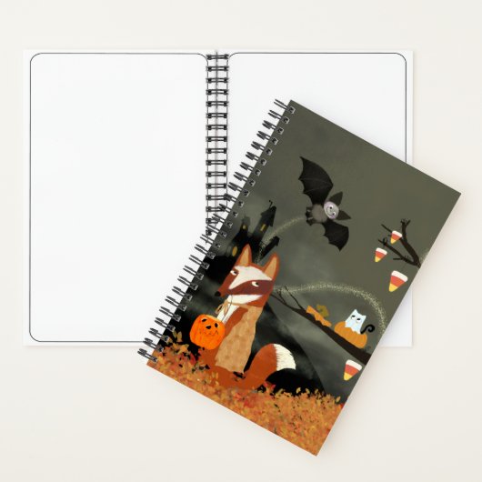 Niedlich Fox and Bat Sketch Journal Notizblock (Innen)