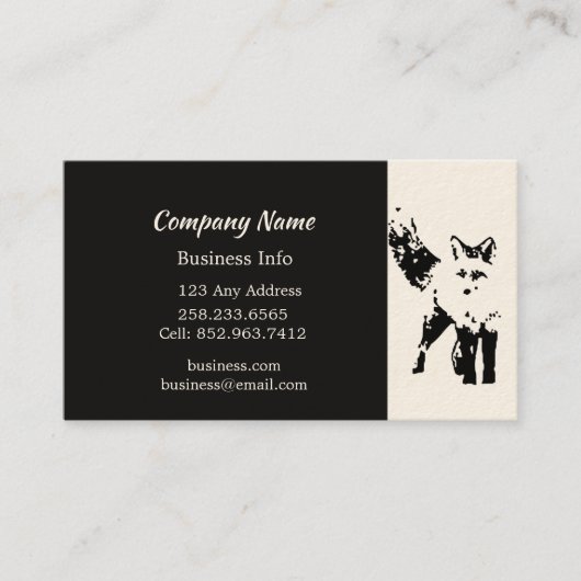 Niedlich Fox Art Custom Business Visitenkarte (Vorderseite)