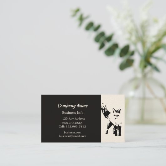 Niedlich Fox Art Custom Business Visitenkarte (Stehend Vorderseite)