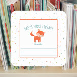 Niedlich Fox Baby Dusche Buchzeichen, Babybücher Quadratischer Aufkleber<br><div class="desc">Ein hübscher kleiner Fuchs mit Konfetti-Punkten macht einen fröhlichen kleinen Bibliotheksticker. Sonstige Tiere verfügbar. Bitte kontaktieren Sie den Verkäufer für spezielle Anfragen.</div>