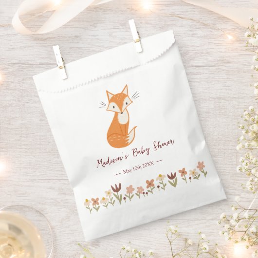 Niedlich Fox Baby Dusche Geschenktütchen (Ausgeschnitten)
