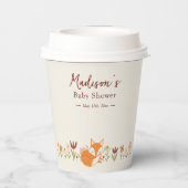 Niedlich Fox Baby Dusche Pappbecher (Rückseite)