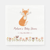 Niedlich Fox Baby Dusche Serviette (Vorderseite)