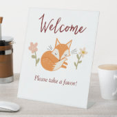 Niedlich Fox Baby Dusche Sockelschild (In Situ)