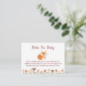 Niedlich Fox Baby Shower Books Begleitkarte (Stehend Vorderseite)