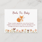 Niedlich Fox Baby Shower Books Begleitkarte (Vorderseite)