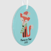 Niedlich Fox Baby's Christmas Winter Woodland Rust Ornament (Vorderseite)