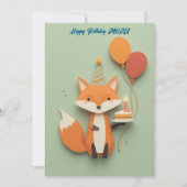Niedlich Fox Birthday Gruß (Vorderseite)