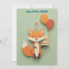 Niedlich Fox Birthday Gruß