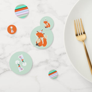 Niedlich Fox Birthday Party Hat farbenfroh Konfetti