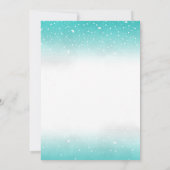 Niedlich Fox Boy Aquamarin Watercolor Kinderdusche Einladung (Rückseite)