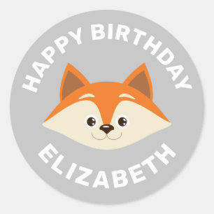 Niedlich Fox Classic Round Aufkleber