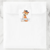 Niedlich Fox Clipart Oh For Fox Sake Epic Sarcasti Quadratischer Aufkleber (Tasche)