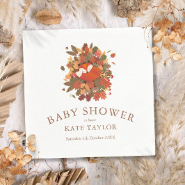 Niedlich Fox Cub Woodland Babydusche Serviette