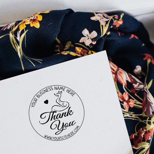 Niedlich Fox Custom Business Vielen Dank Gummistempel