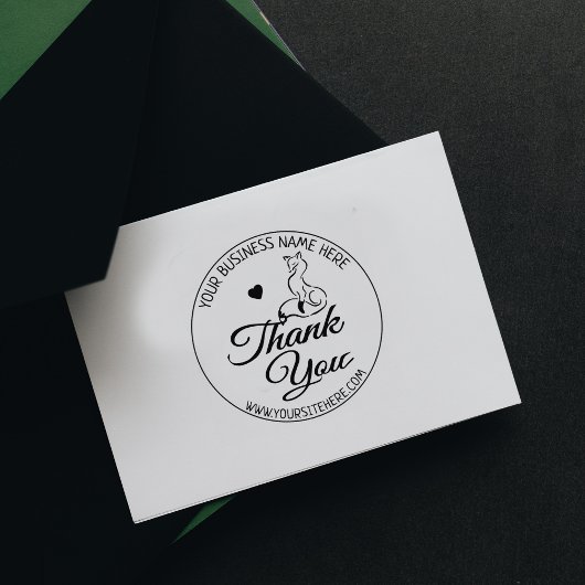 Niedlich Fox Custom Business Vielen Dank Gummistempel