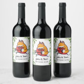 Niedlich Fox Danke, Baby Dusche Weinetikett (Flaschen)