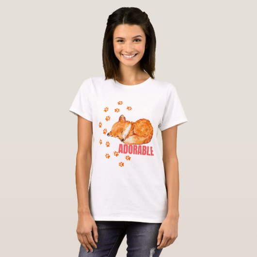 Niedlich Fox Dreams T-Shirt (Vorne ganz)