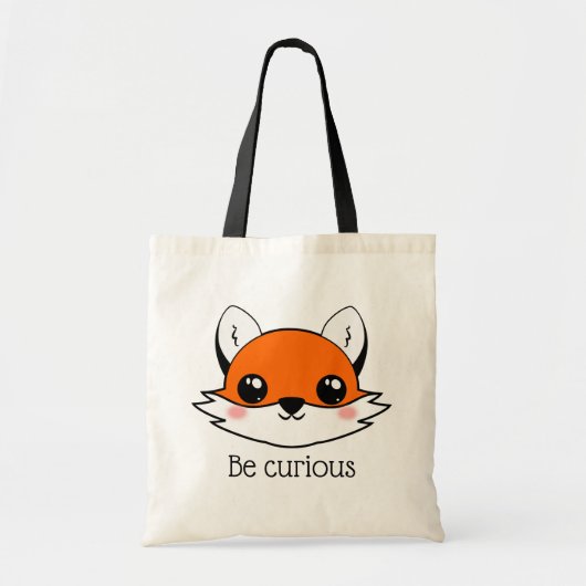 Niedlich Fox Face ist neugierig Tragetasche (Vorne)