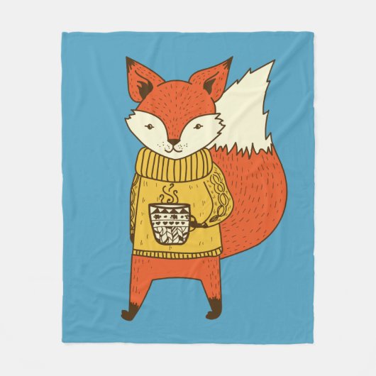 Niedlich Fox-Farbtupfer Fleecedecke (Vorderseite)
