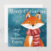 Niedlich Fox Feiertagskarte (Vorne/Hinten)