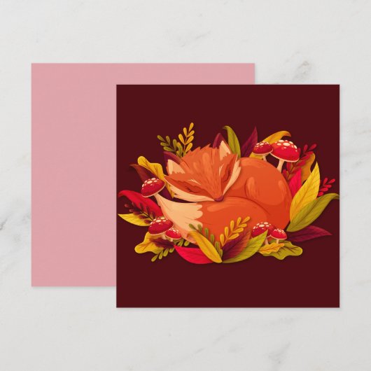 Niedlich Fox Feiertagskarte (Vorne/Hinten)