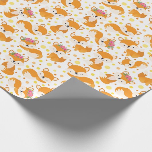 Niedlich Fox Geschenkpapier (Ecke)
