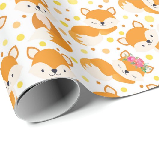 Niedlich Fox Geschenkpapier (Rolleneckpunkt)