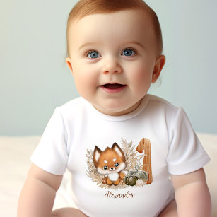 Niedlich Fox Herbst 1. Geburtstag Baby T - Shirt