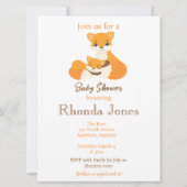 Niedlich Fox Herbstdusche Einladung (Vorderseite)