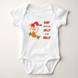 Niedlich Fox Holly Jolly Christmas Baby Bodysuit Baby Strampler