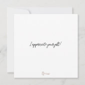 Niedlich Fox Illustration Dankeschön Karte (Rückseite)