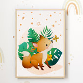 Niedlich Fox Kids Room Poster Stars Kinderzimmer d