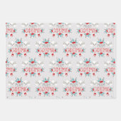 Niedlich Fox Kids Weihnachtswrapping Paper Sheets Geschenkpapier Set (Vorderseite)