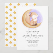 Niedlich Fox | Kinderdusche Einladung (Vorne/Hinten)