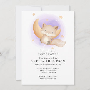 Niedlich Fox   Kinderdusche Einladung