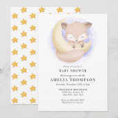 Niedlich Fox | Kinderdusche Einladung (Vorne/Hinten)