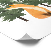 Niedlich Fox Kinderzimmer Holz Landhaus Landschaft Poster (Ecke)