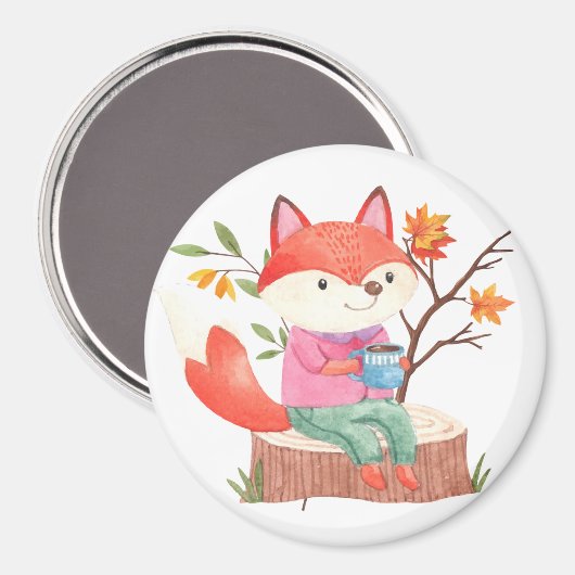 Niedlich Fox Magnet (Vorderseite/Rückseite)