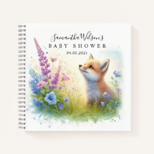 Niedlich Fox mit Butterfly Baby Showbook Notizblock