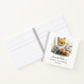 Niedlich Fox mit Butterfly Baby Showbook Notizblock (Innenseite)
