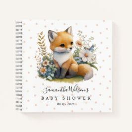 Niedlich Fox mit Butterfly Baby Showbook Notizblock