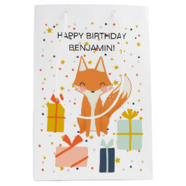 Niedlich Fox Modern Children's Party Geschenktasch Mittlere Geschenktüte