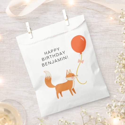 Niedlich Fox Modernes KinderParty Geschenktütchen (Ausgeschnitten)
