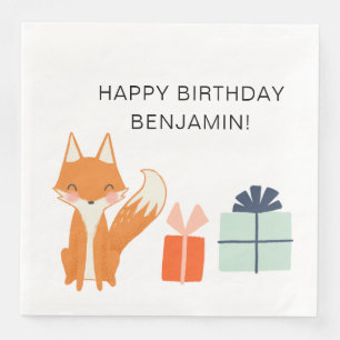Niedlich Fox Modernes KinderParty Serviette