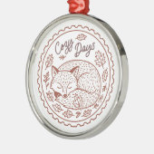Niedlich Fox Nature Ornament Aus Metall (Links)