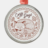 Niedlich Fox Nature Ornament Aus Metall (Vorne)