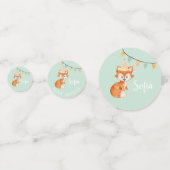 Niedlich Fox Party Woodland Happy Birthday Mint Gr Konfetti (Rückseiten)