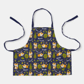 Niedlich Fox Pattern Kids Schürze (Vorderseite)