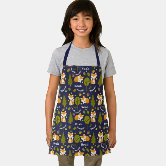 Niedlich Fox Pattern Kids Schürze (Insitu)